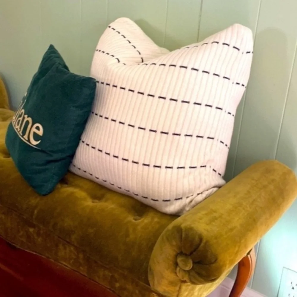 Down Feather Pillow Aztec Dash Cashmere Feel Knit Full Zip Pillow Cover Sample